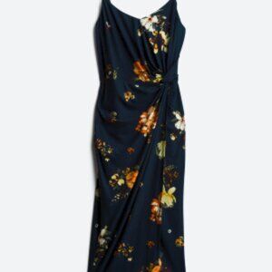 Vivienne Knit Fitted Midi Dress  XL | Navy